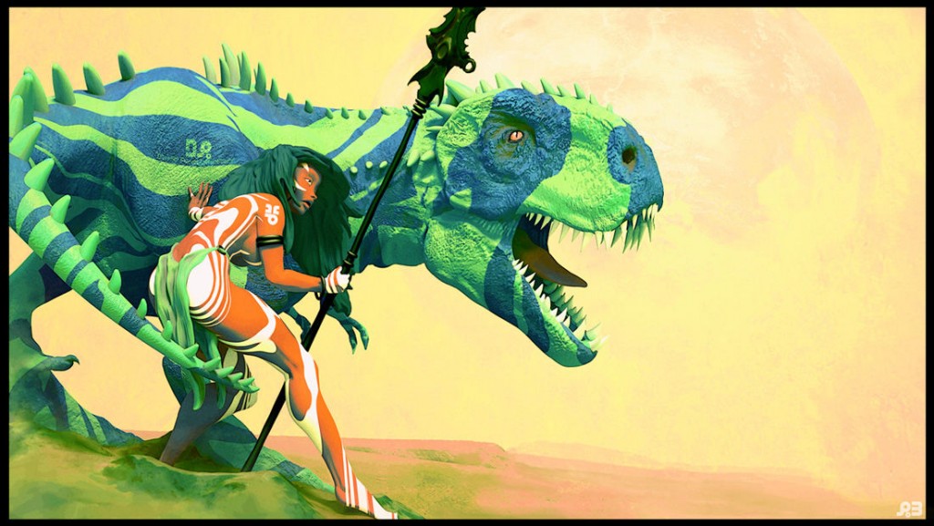 DinoBlues: a personal tribute to Frank Frazetta.