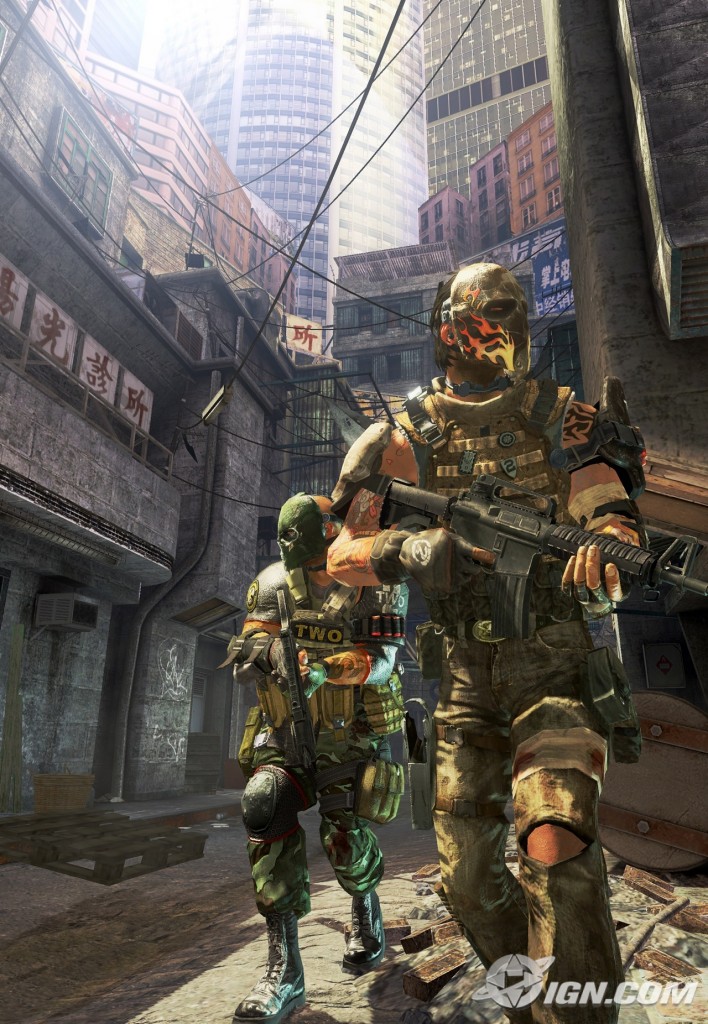 A marketing image for EA Montreal's third-person shooter Army of Two.