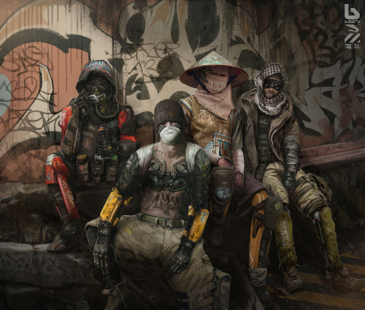 Babiru Kids: a personal art work. An image from Nivanh's 'Babiru' project.