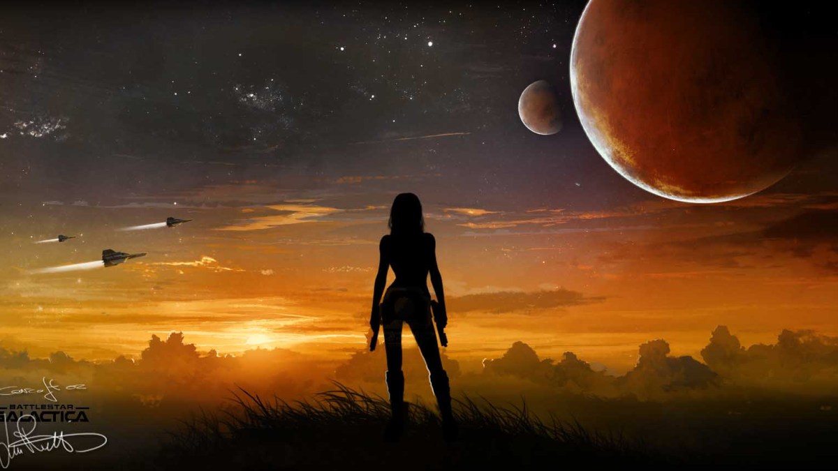 Alone: concept art for Battlestar Galactica.
