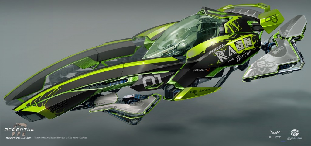 Concept art for Momentum, Gadget-Bot's own live-action sci-fi drama.