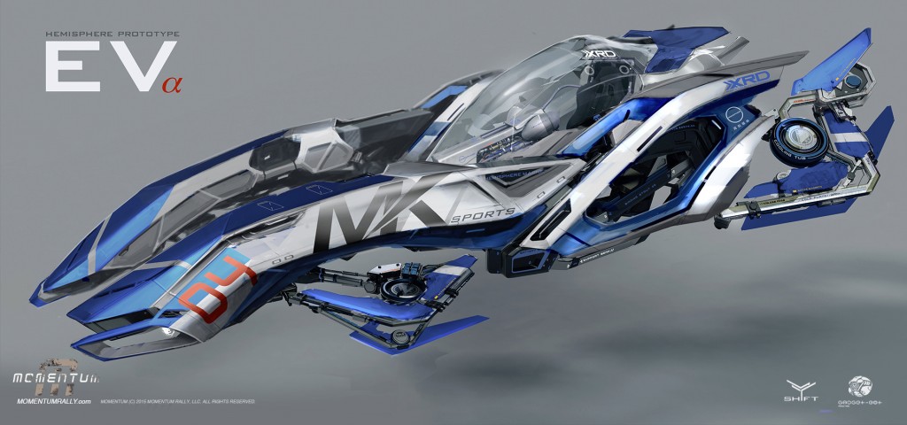 Concept art for Momentum, Gadget-Bot's own live-action sci-fi drama.