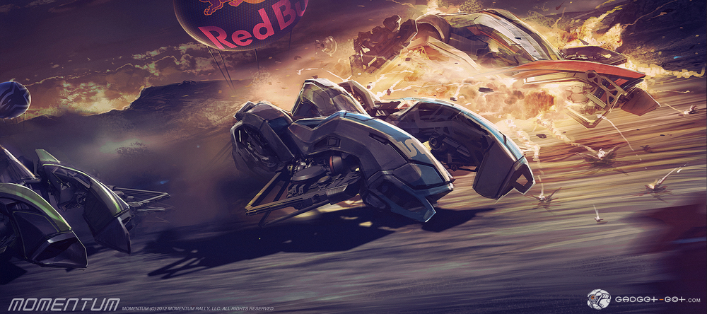 Concept art for Momentum, Gadget-Bot's own live-action sci-fi drama.