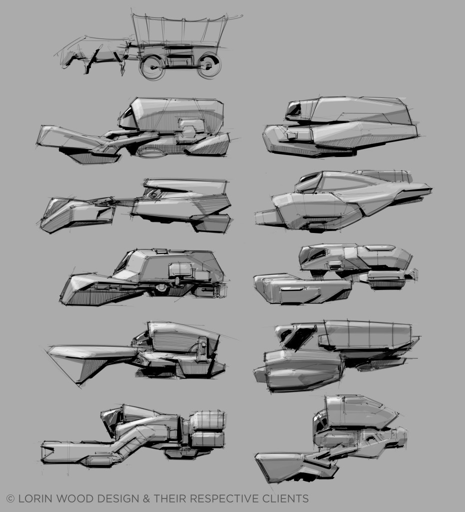 Sketches created in Mischief by Gearbox Software senior concept artist Lorin Wood as part of a tutorial for ImagineFX magazine.
