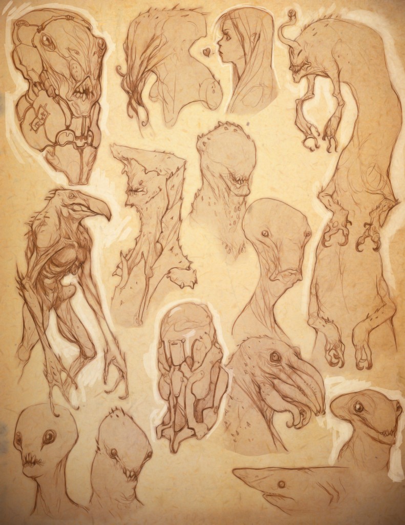A page from Kurt's sketchbook.