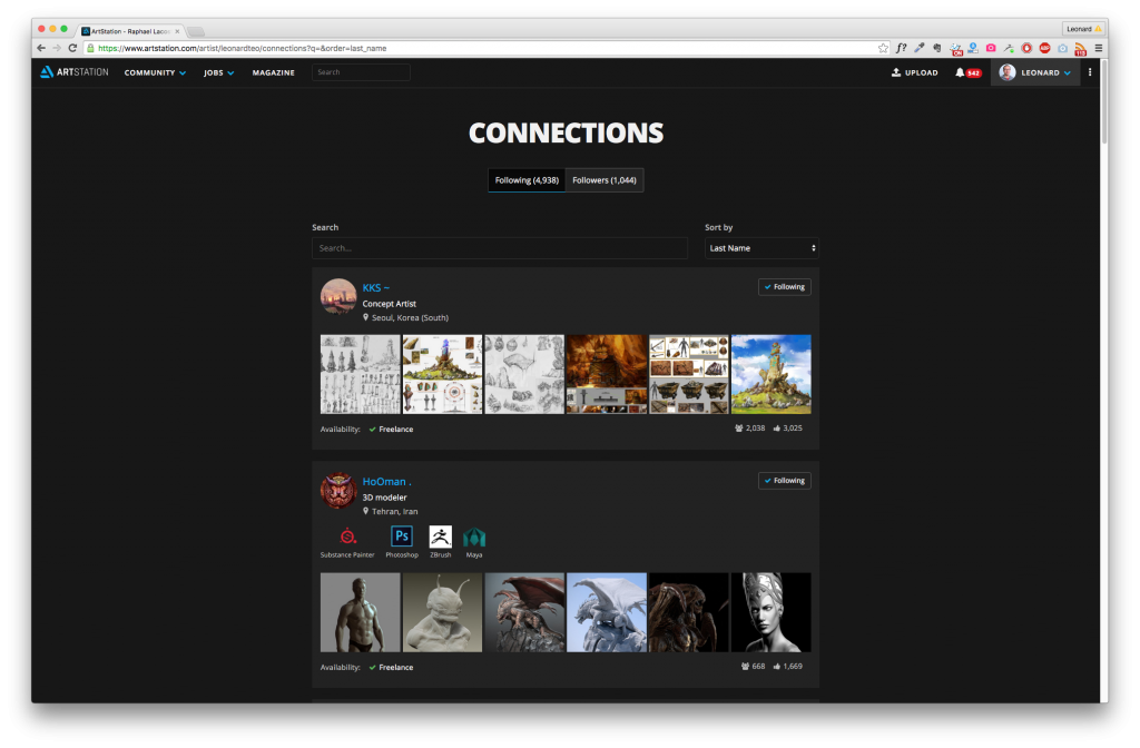 Manage your followers and who you are following on the Connections page.