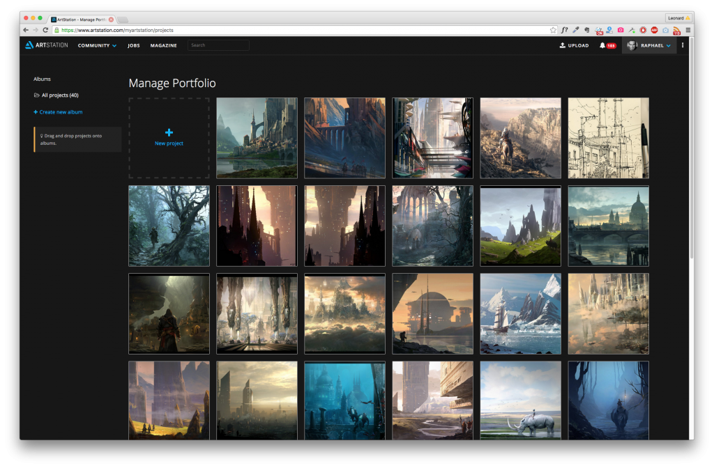 Managing your portfolio is now easier and more intuitive. Drag and drop to reorder and to add to albums.
