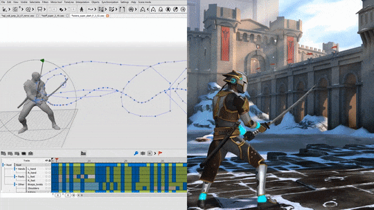 Gif of fighting animation