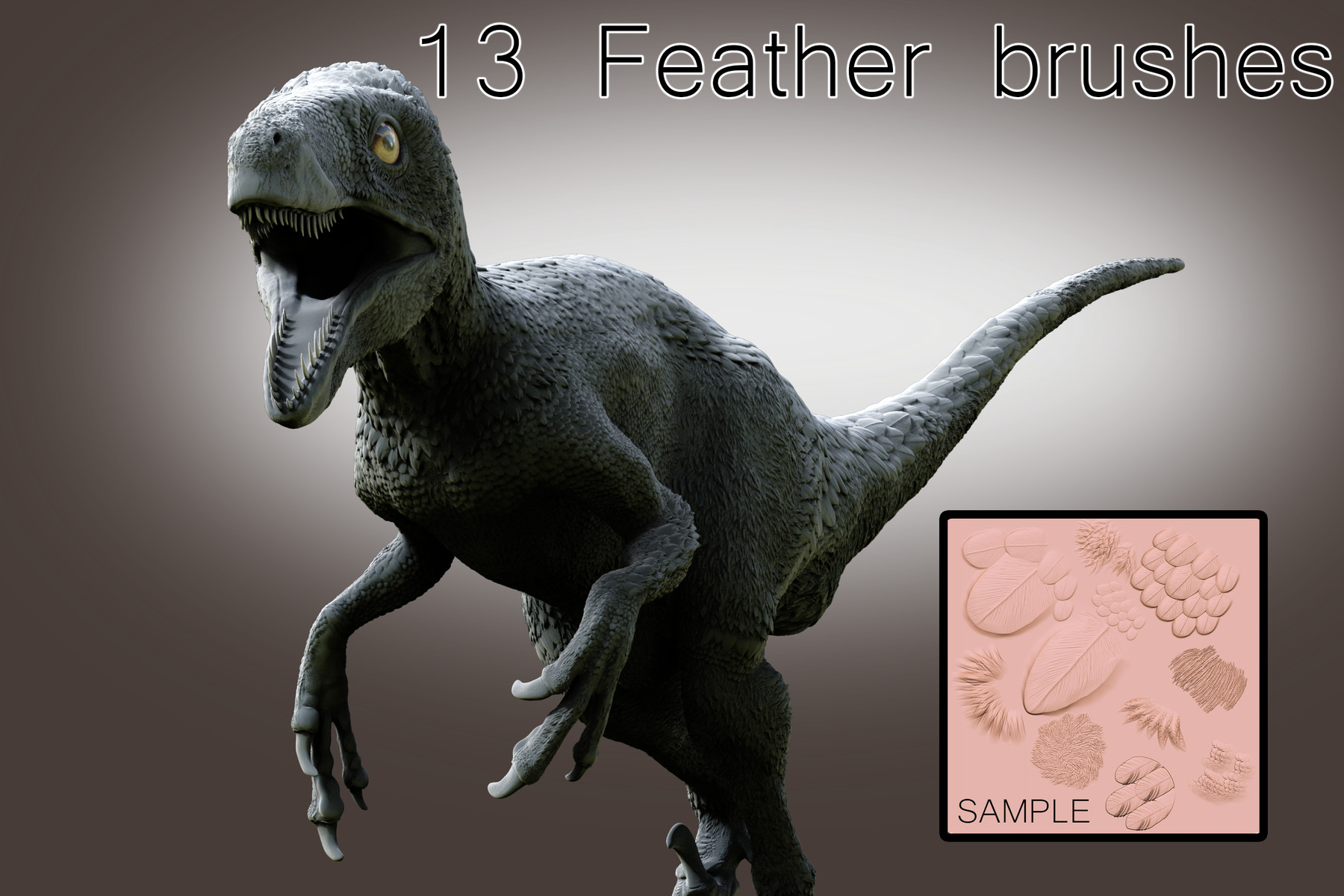 A feathery dinosaur 