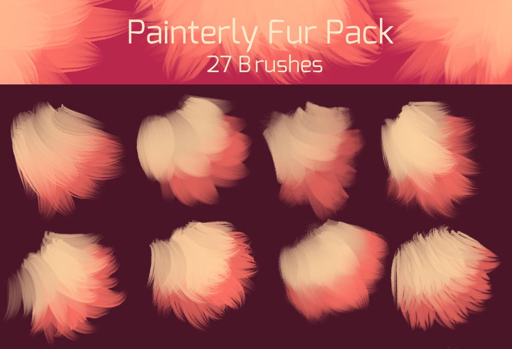 Swatches with the stylized brush strokes