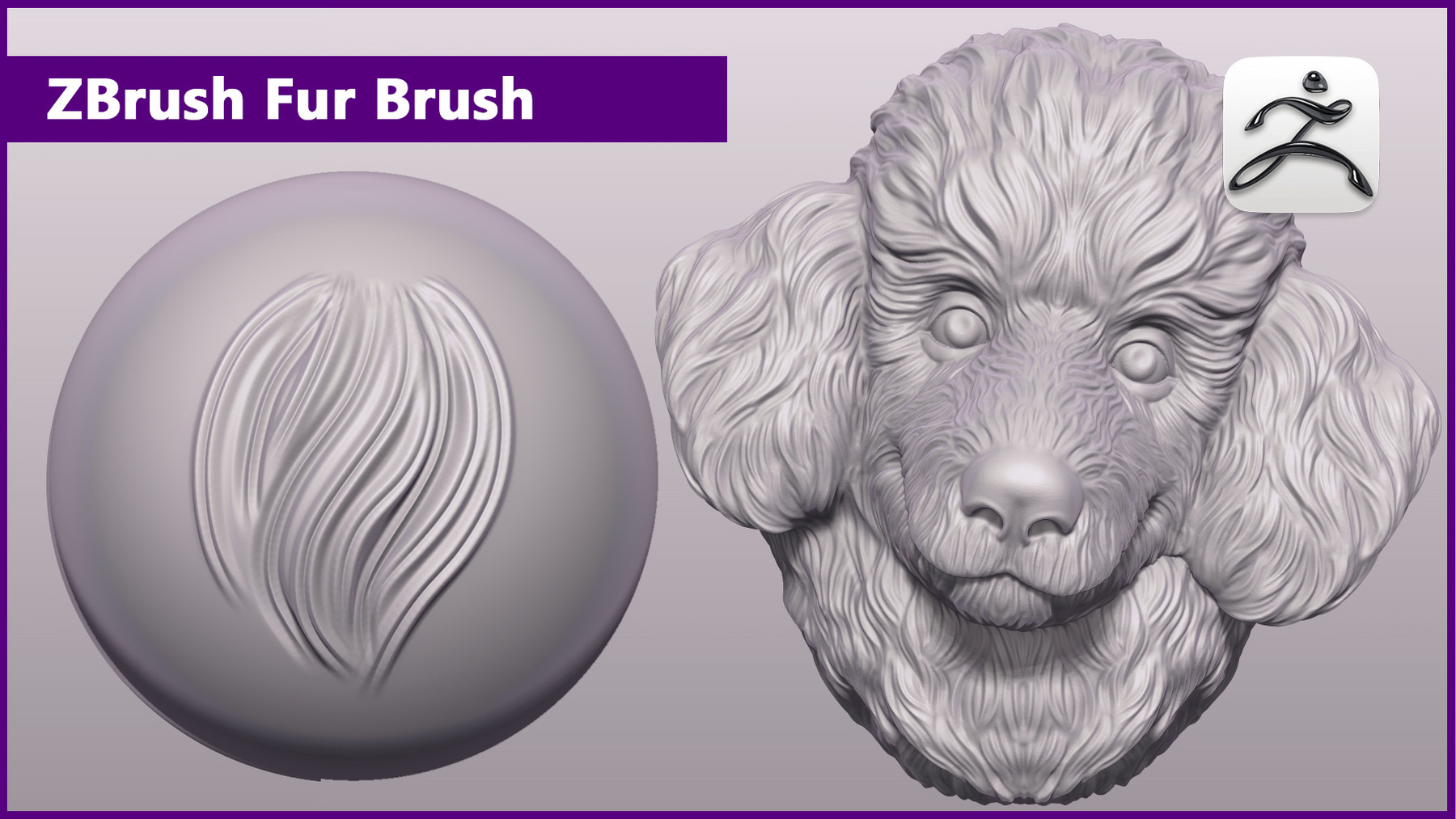 Shot of the brush next to an example project