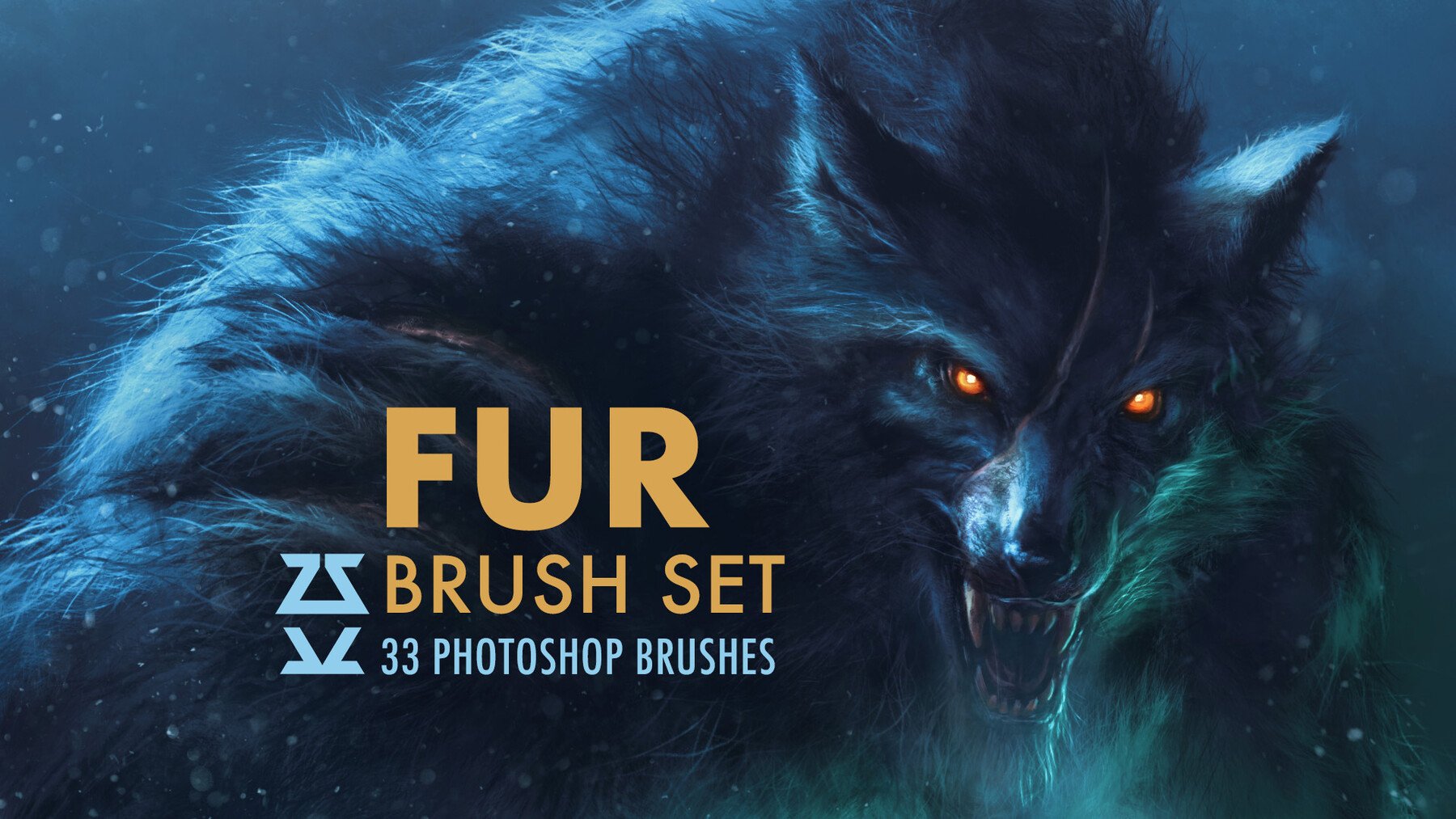 Image of a werewolf with the name of the brush pack