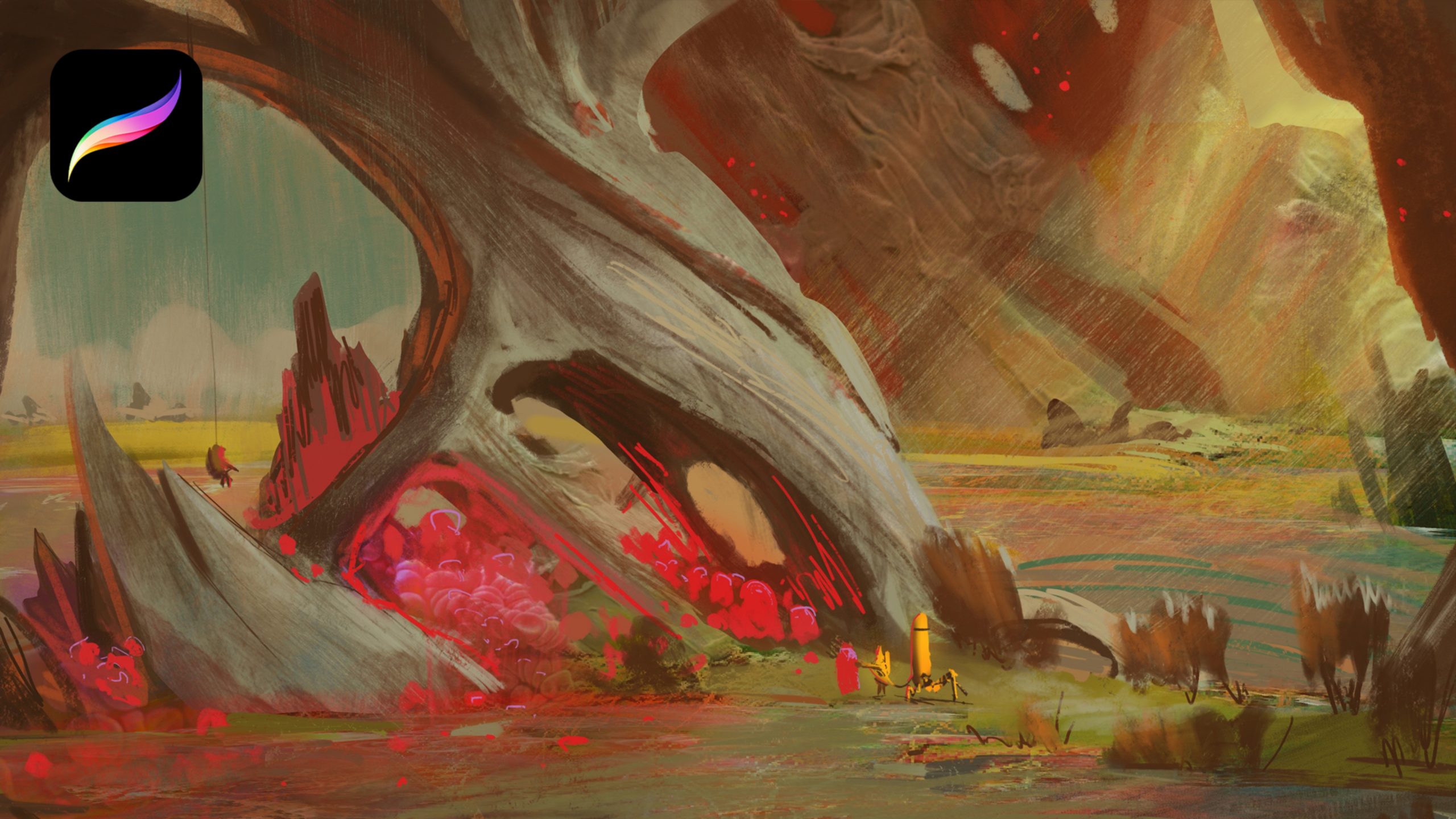 Abstract swamp illustration