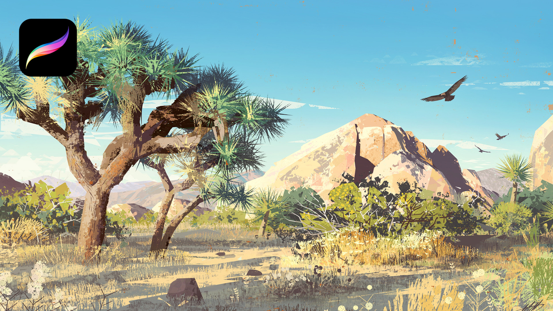 A hot desert scene