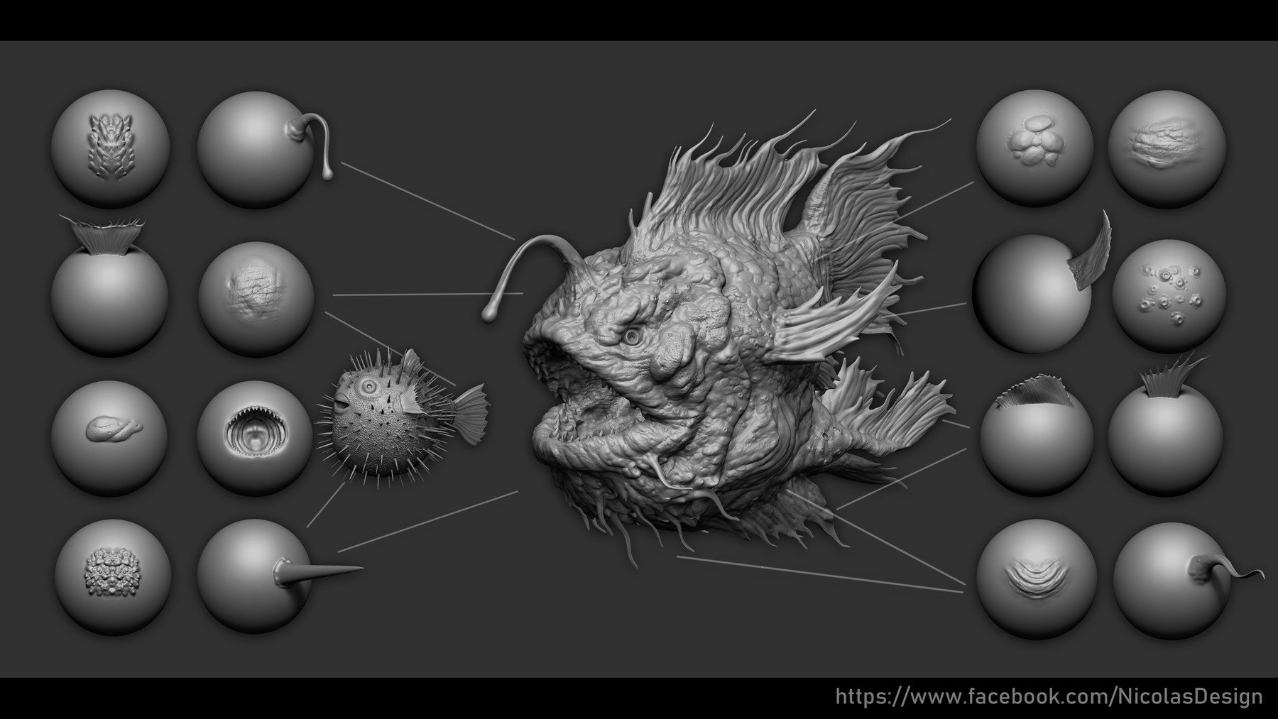 demonstration of ZBrush brushes