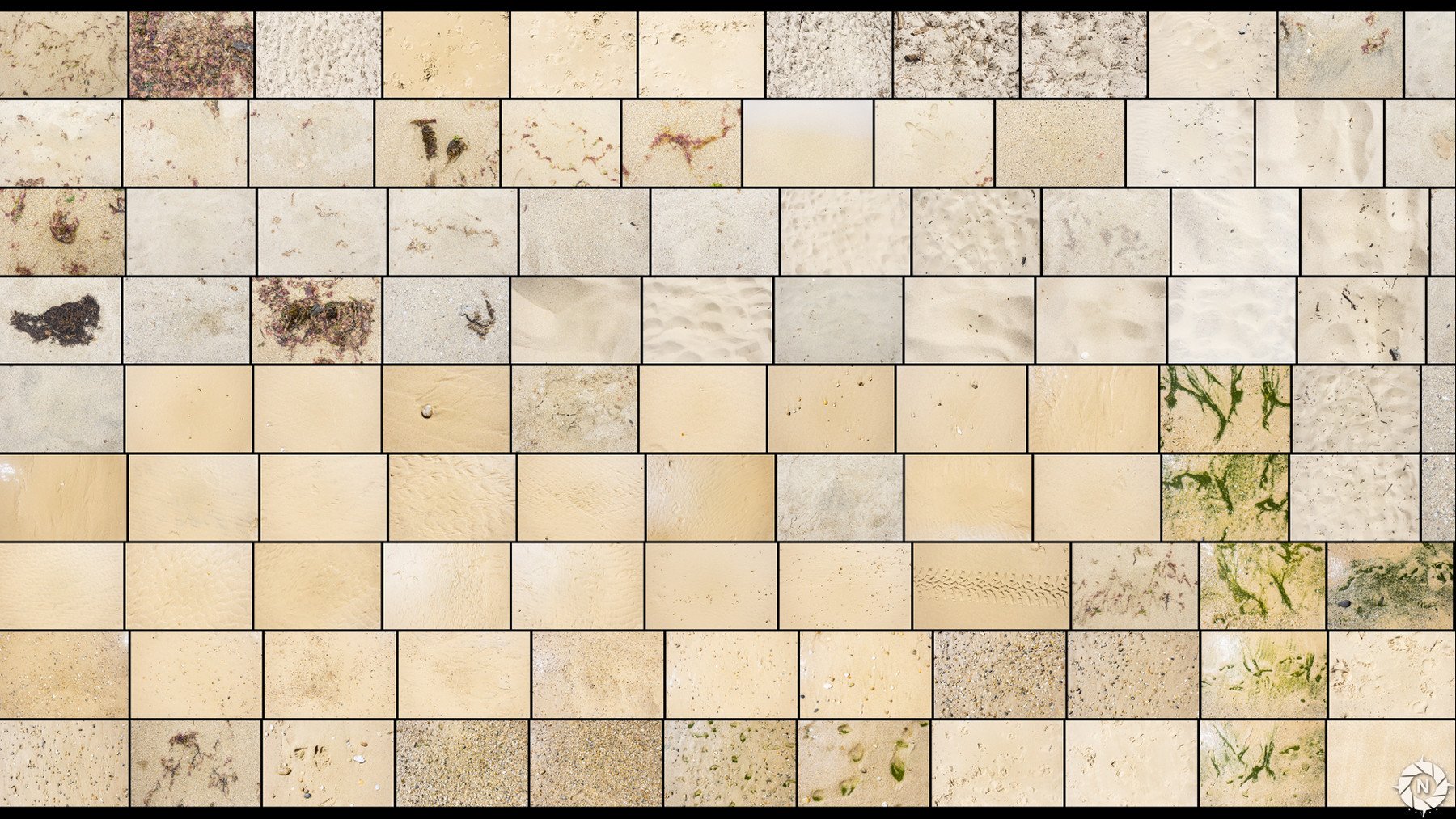 overview images of sand textures