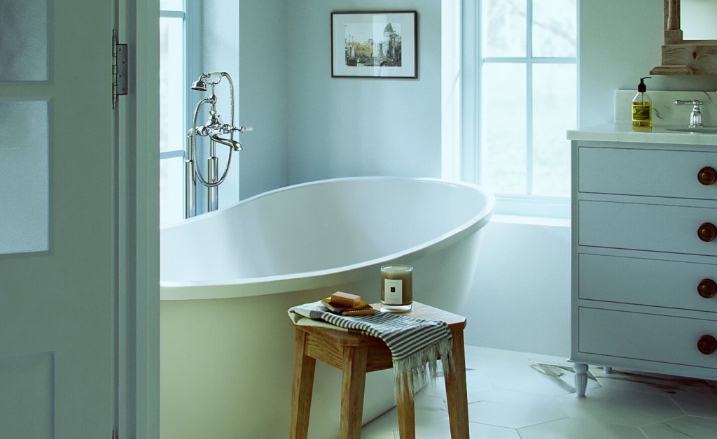 A calm-looking bathroom