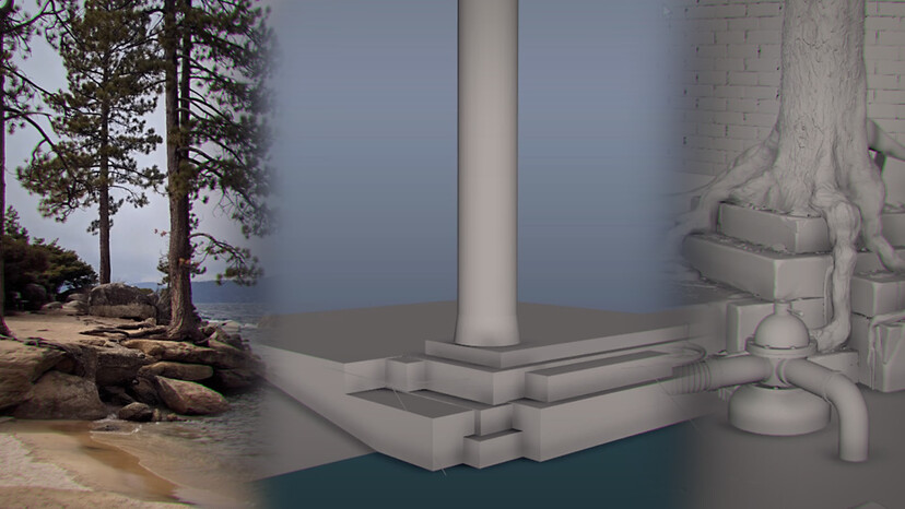 Screenshots of Devon Fay's environment art course