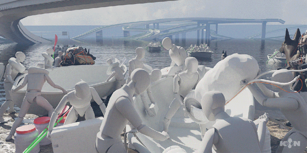 Process gif showing the VR to 2D workflow of Junglecrow Studio's project