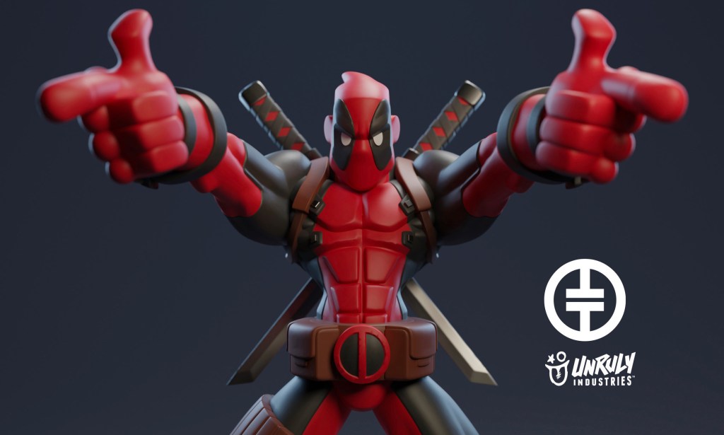 Deadpool sculpt by Brandon Lyon for Mana Studios. Design by Tracy Tubera.