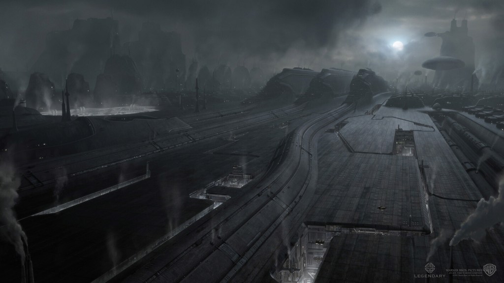 Landscape concept art by Seungjin Woo for the film Dune, Legendary Pictures