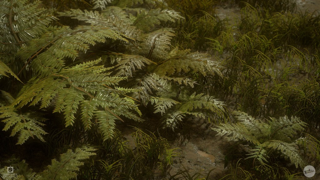 Rendered 3D ferns